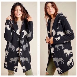 Anthropologie Field Flower Dressage Sweater Coat